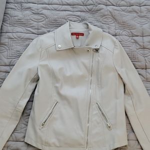 Saks Fifth Avenue Faux Leather Jacket Size Med